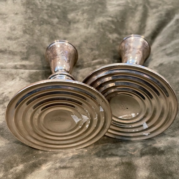 Vintage Sterling weighted candlesticks EMPIRE SET OF 2 - Picture 4 of 5